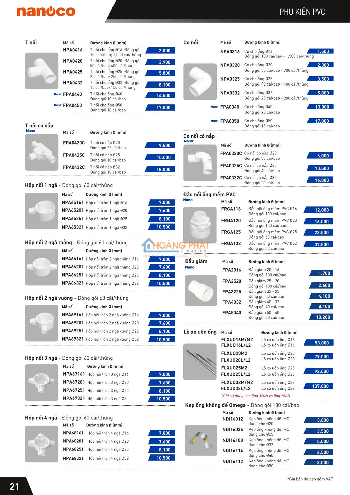 Catalogues đèn led - thiết bị điện Nanoco mới nhất