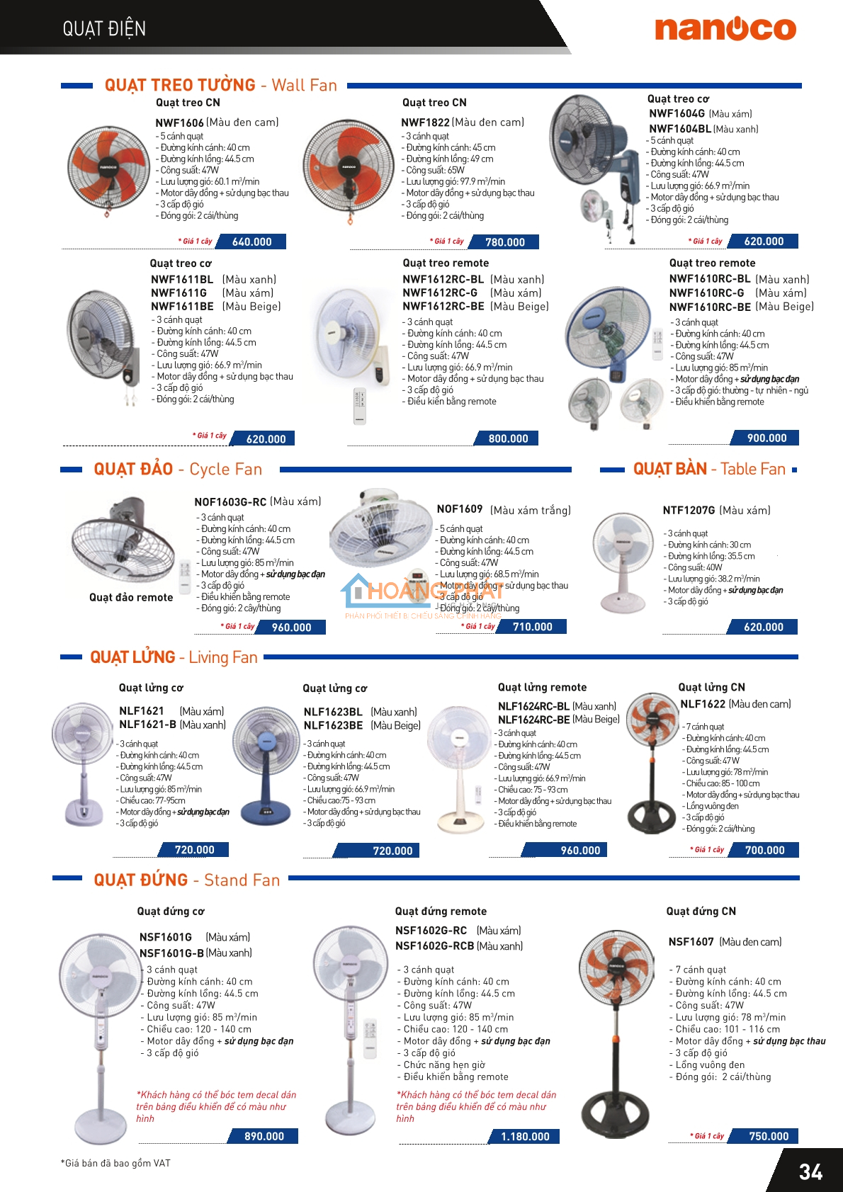 Catalogues đèn led - thiết bị điện Nanoco mới nhất