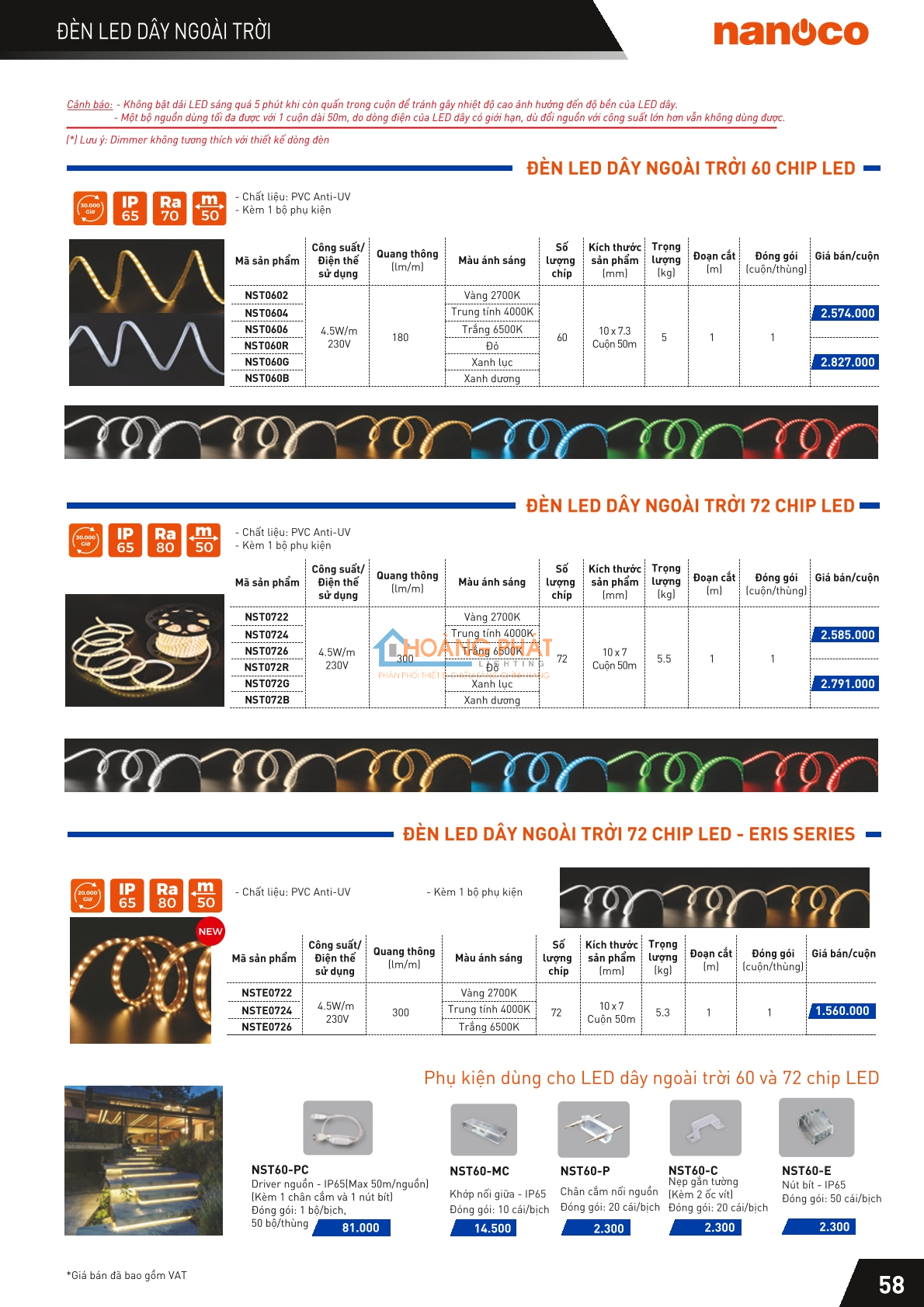 Catalogues đèn led - thiết bị điện Nanoco mới nhất