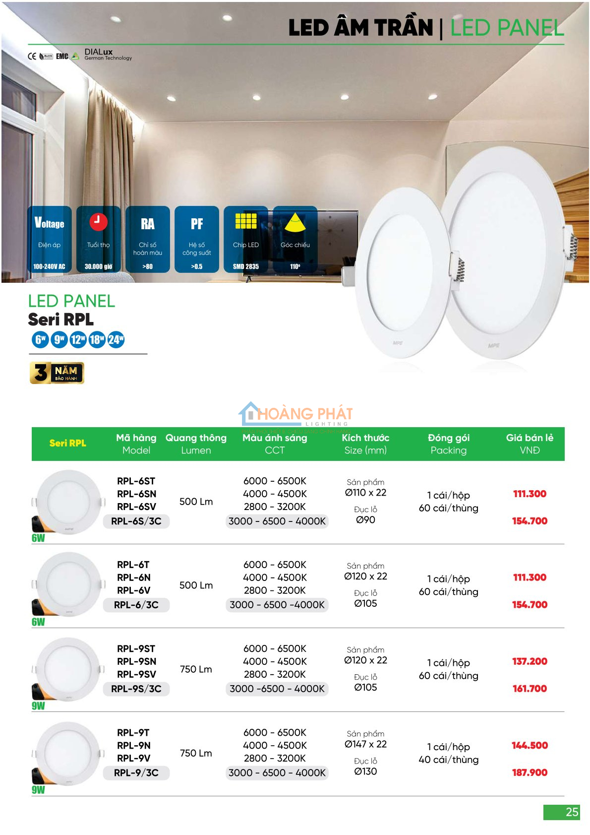 Catalogues đèn led - thiết bị điện MPE 2024