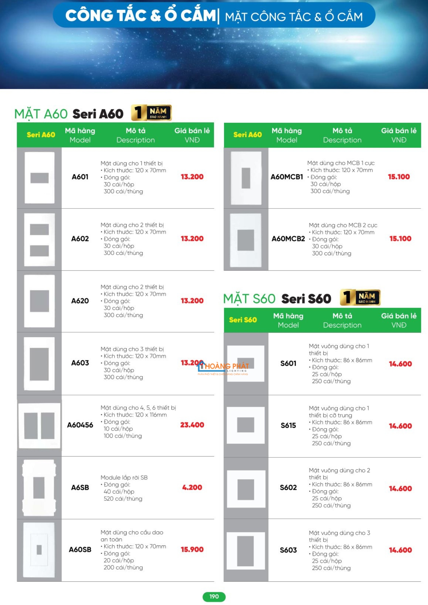 Catalogues đèn led - thiết bị điện MPE 2026