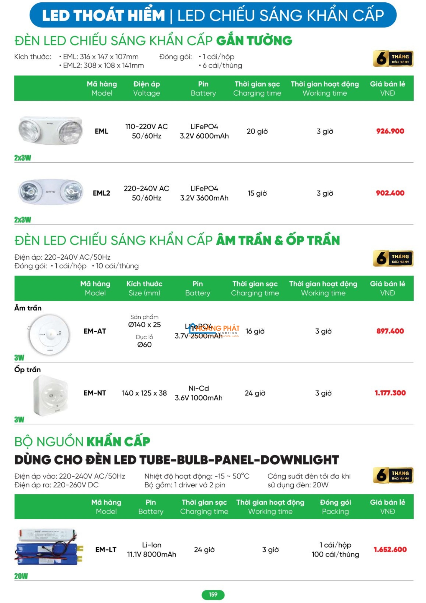 Catalogues đèn led - thiết bị điện MPE 2026