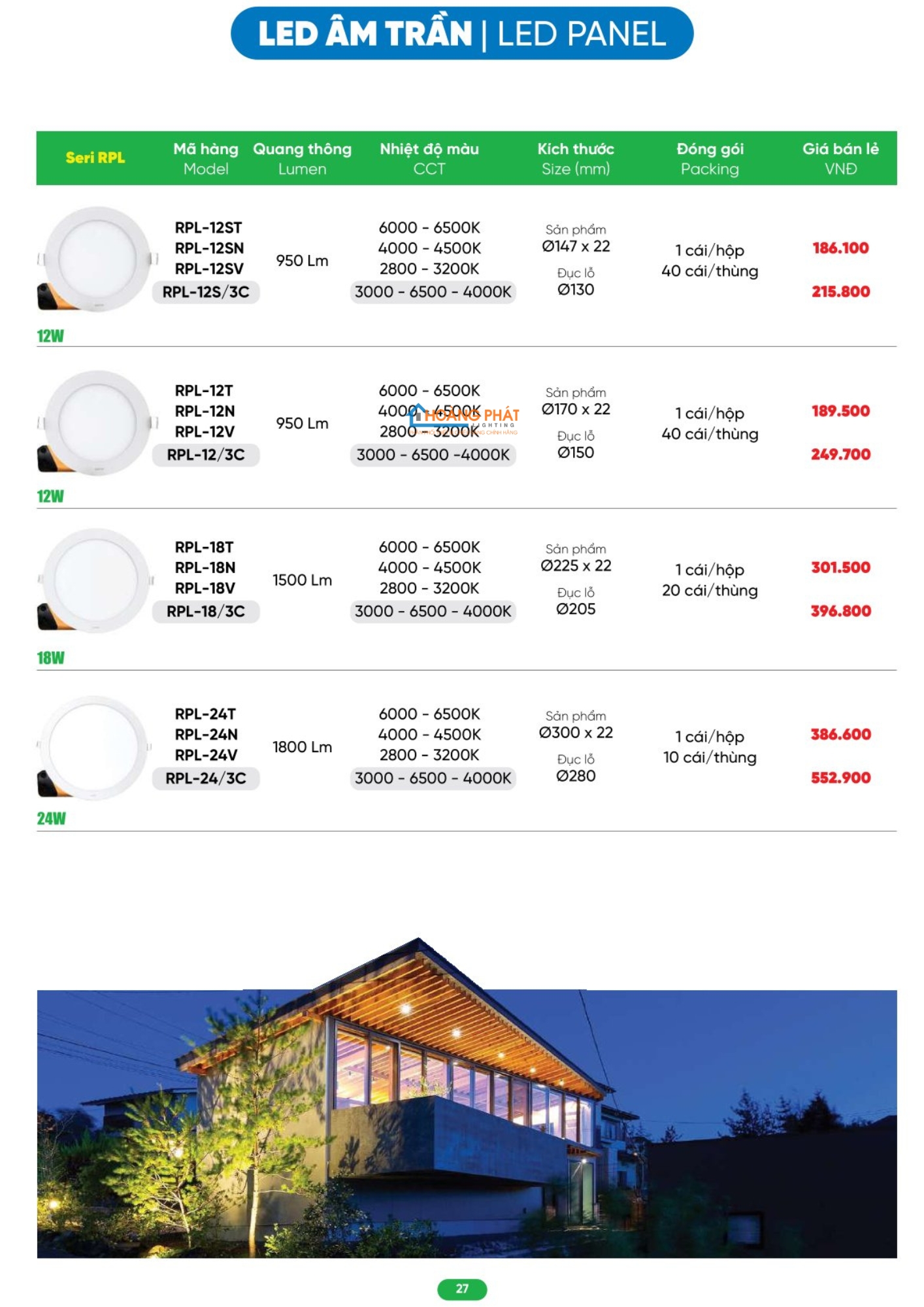 Catalogues đèn led - thiết bị điện MPE 2026