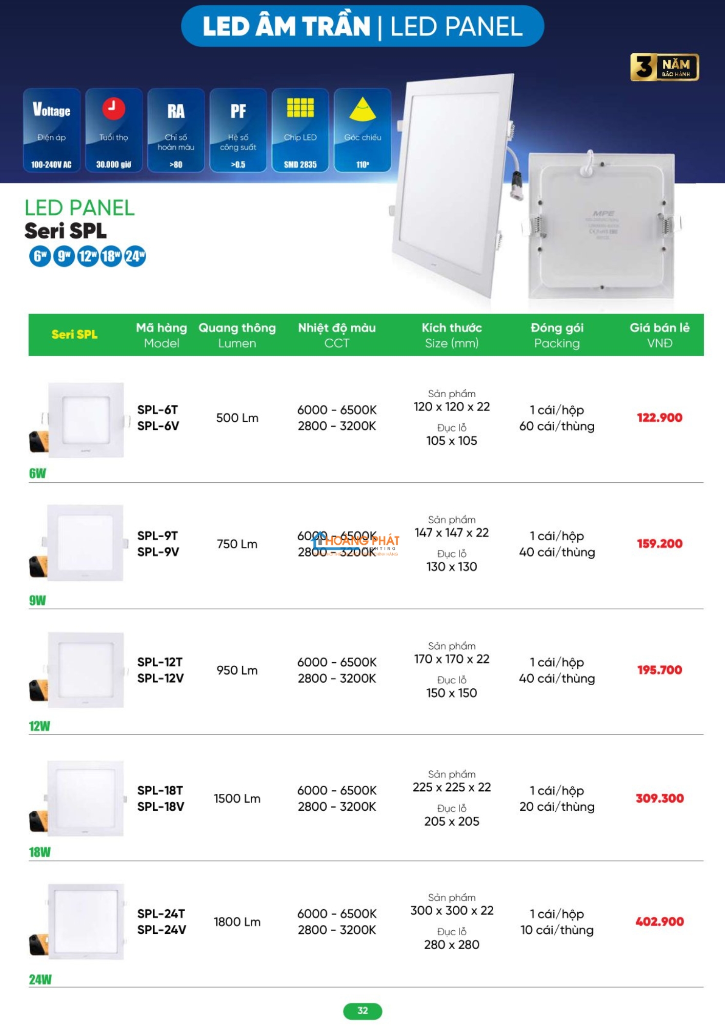 Catalogues đèn led - thiết bị điện MPE 2026