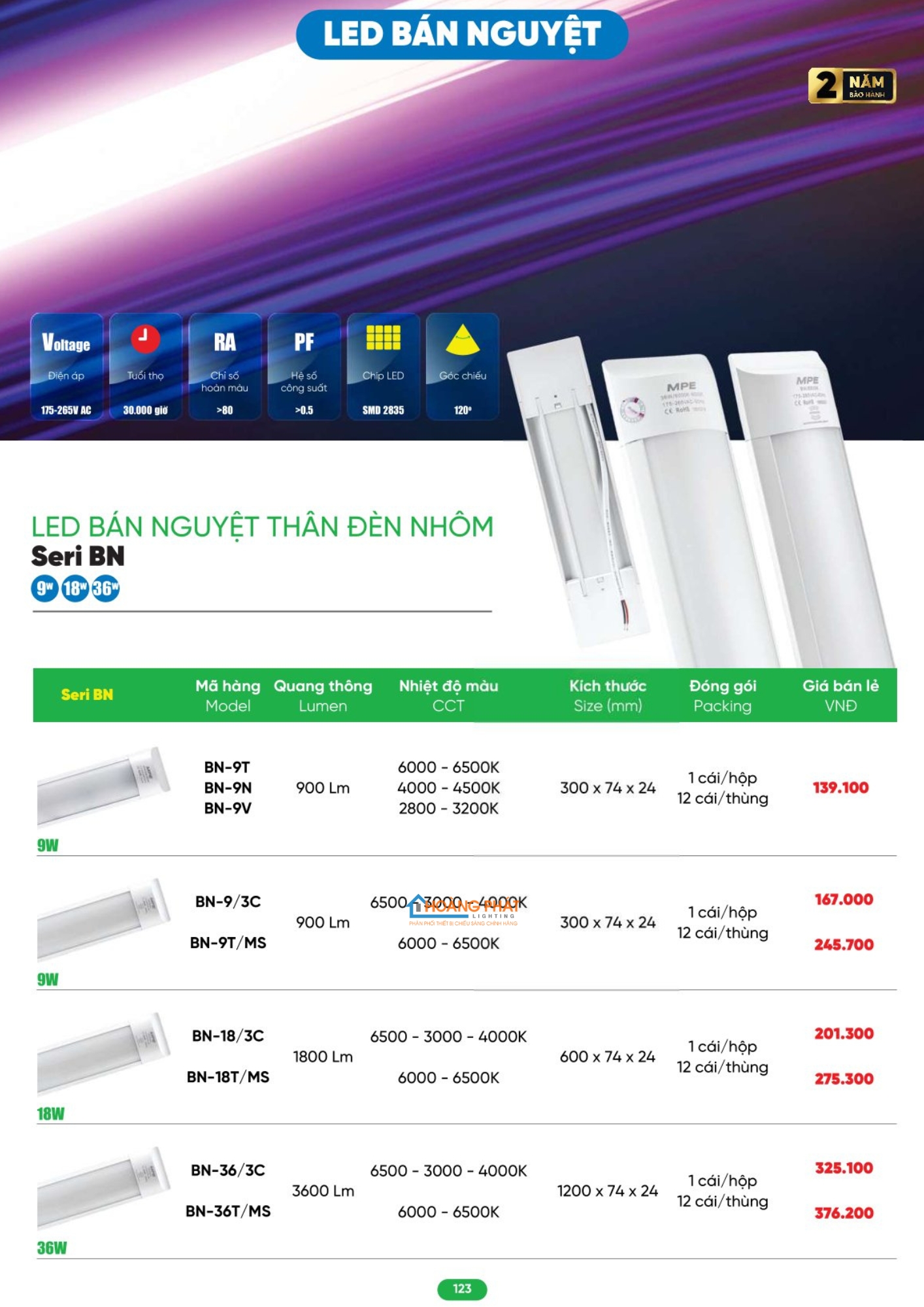 Catalogues đèn led - thiết bị điện MPE 2026
