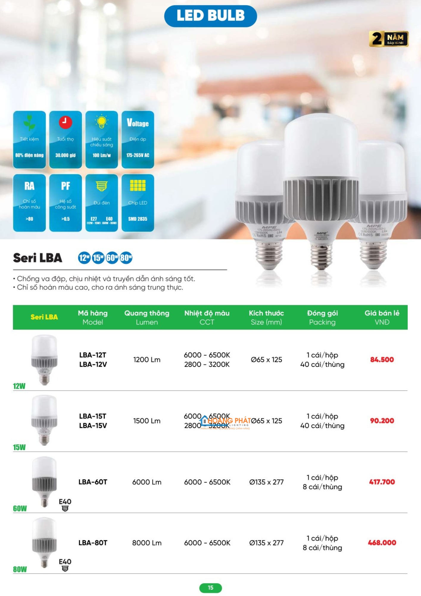 Bảng giá thiết bị điện - đèn led MPE mới cập nhật 2026