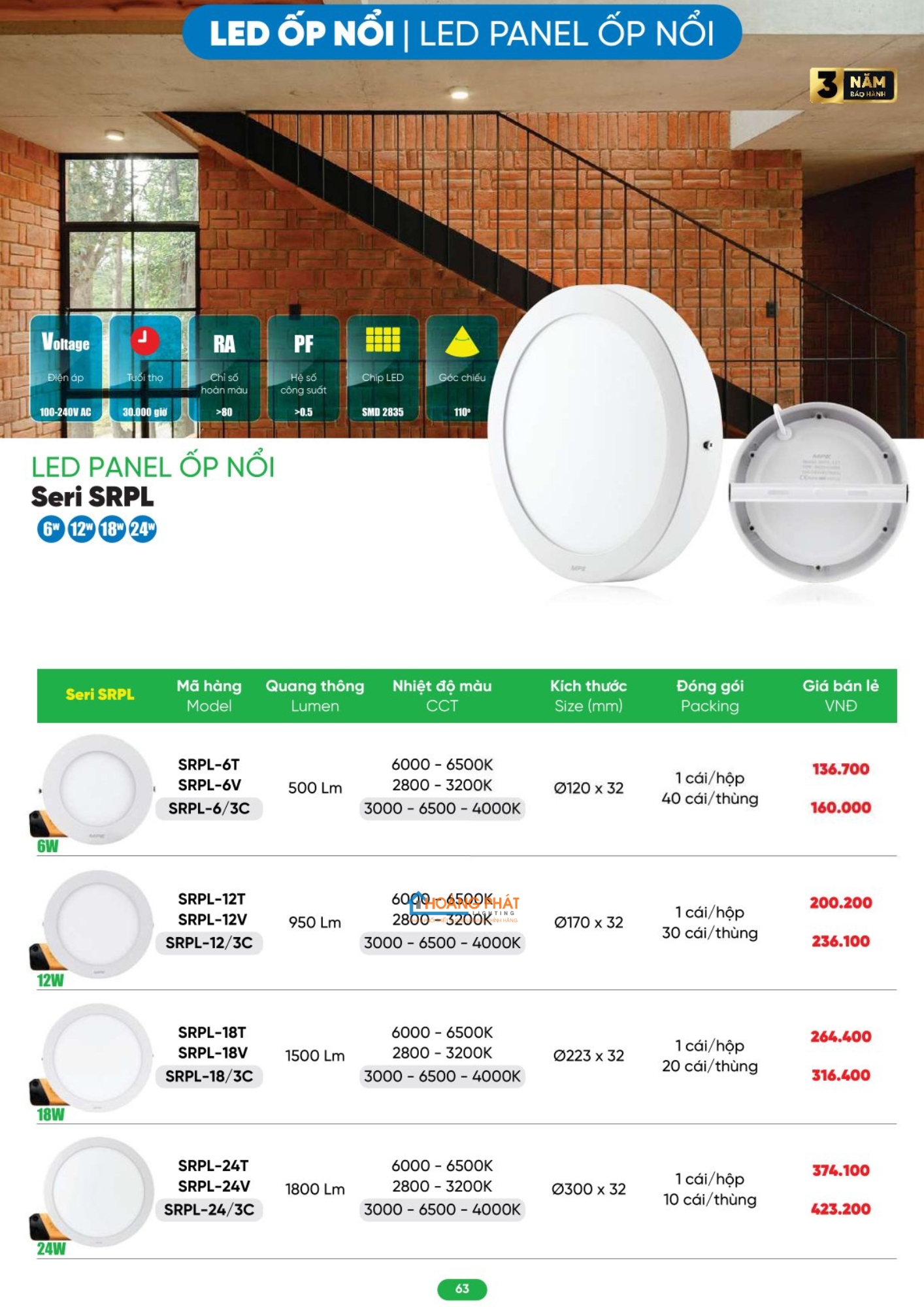 Catalogues đèn led - thiết bị điện MPE 2026