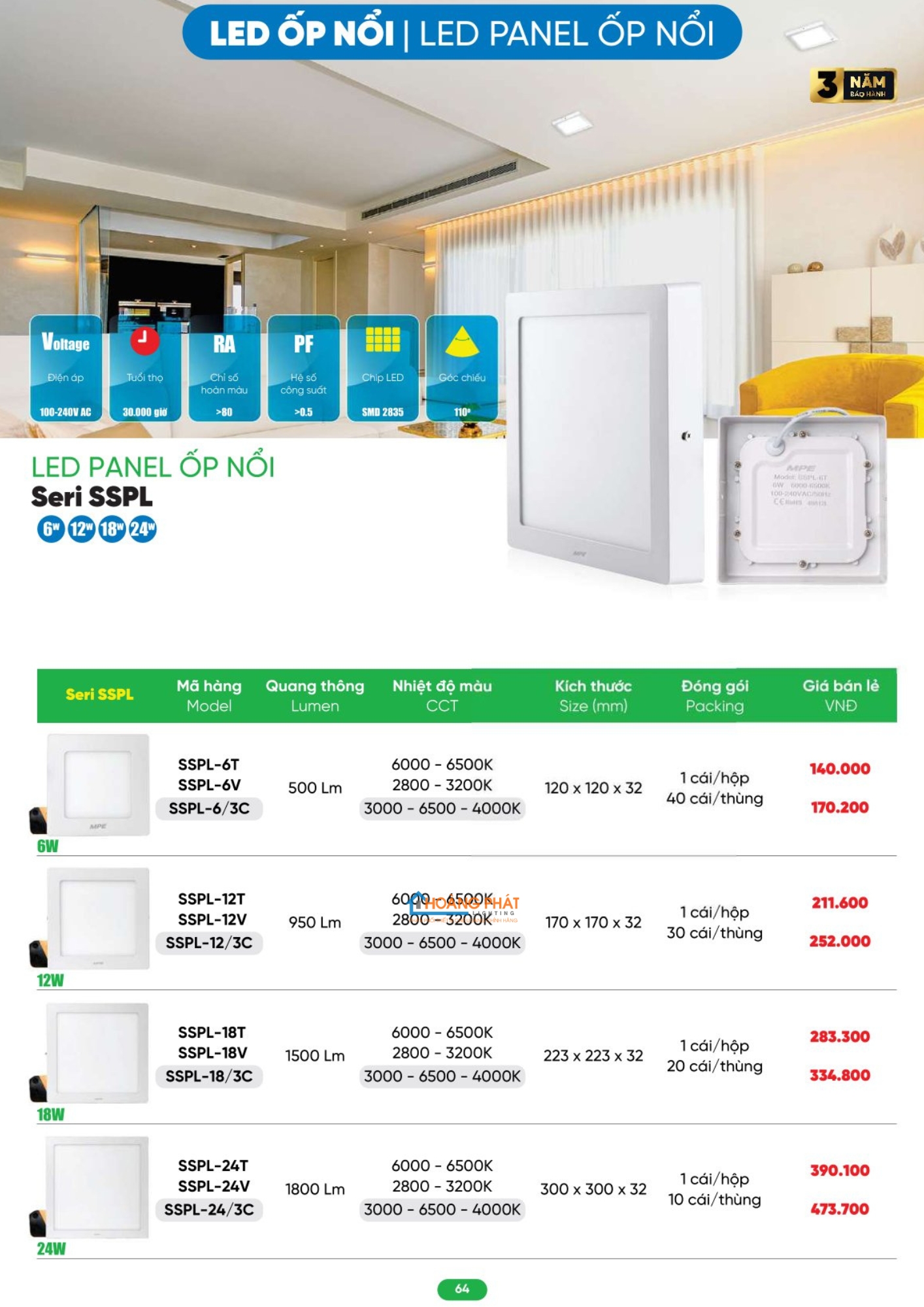 Catalogues đèn led - thiết bị điện MPE 2026