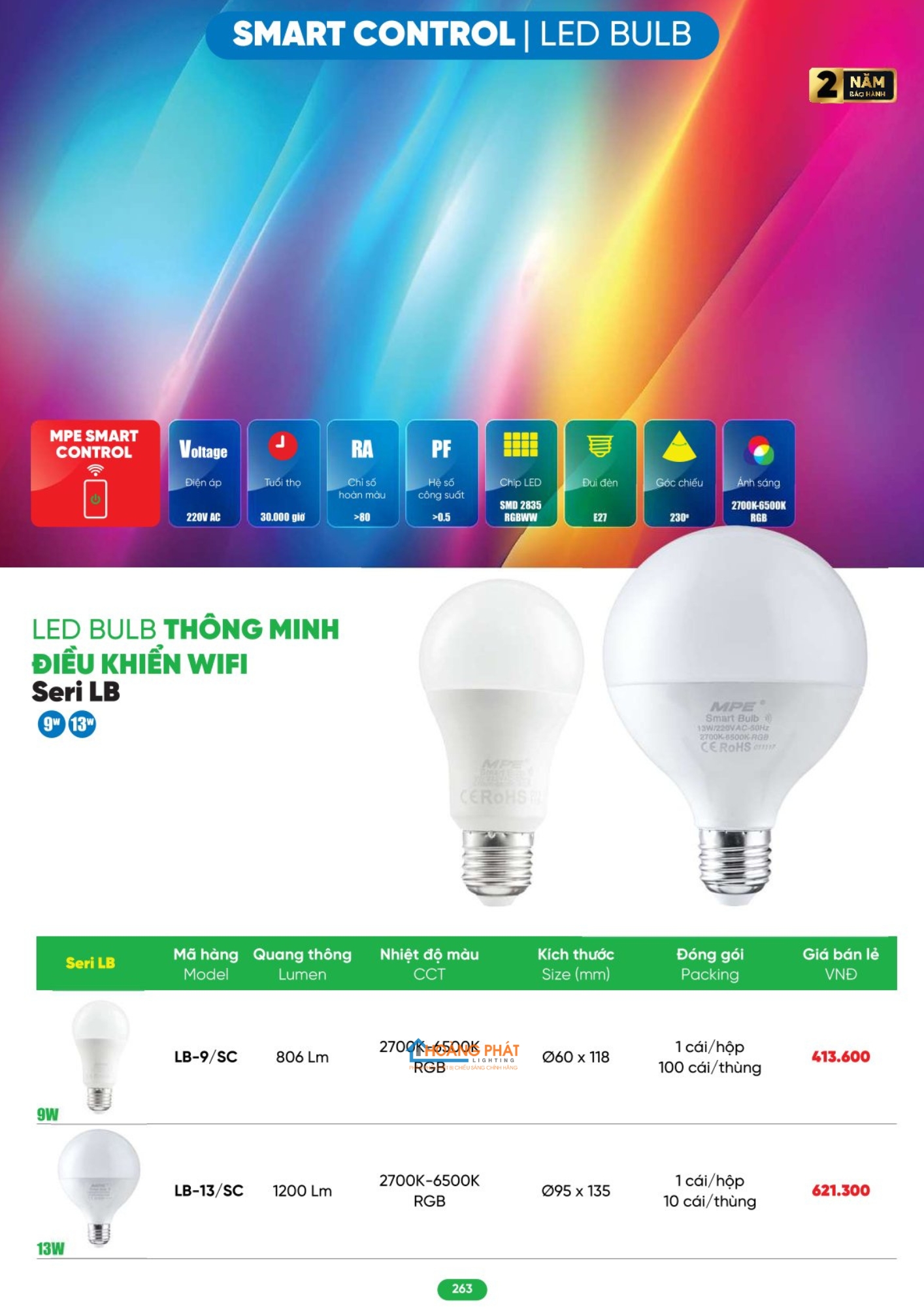 Catalogues đèn led - thiết bị điện MPE 2026