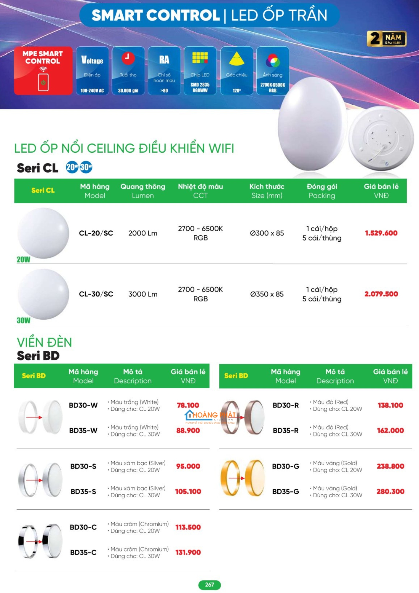 Catalogues đèn led - thiết bị điện MPE 2026