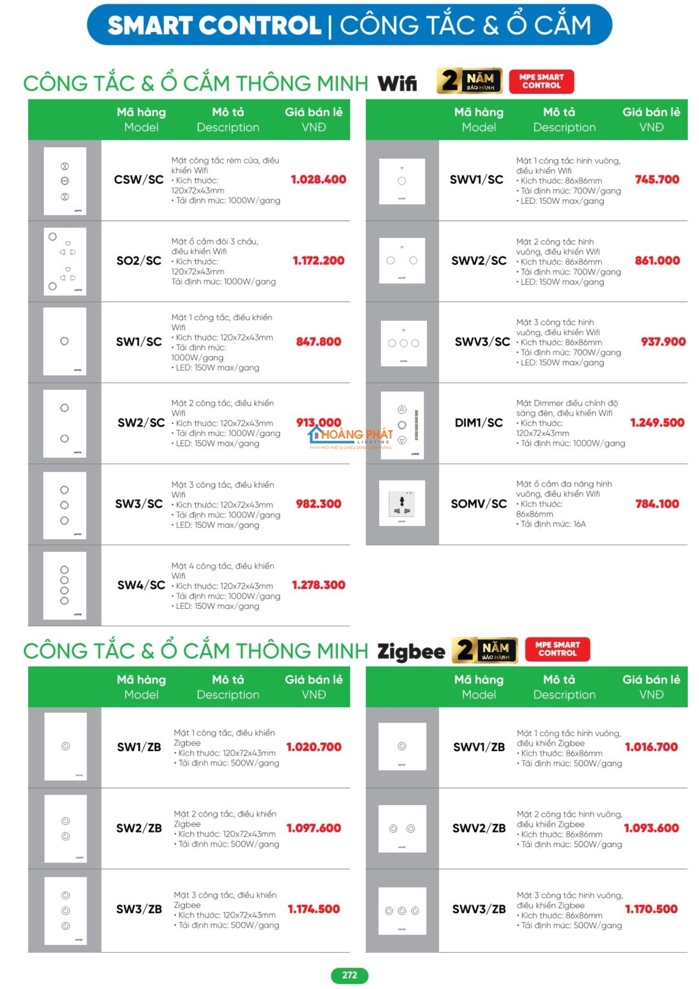Catalogues đèn led - thiết bị điện MPE 2026