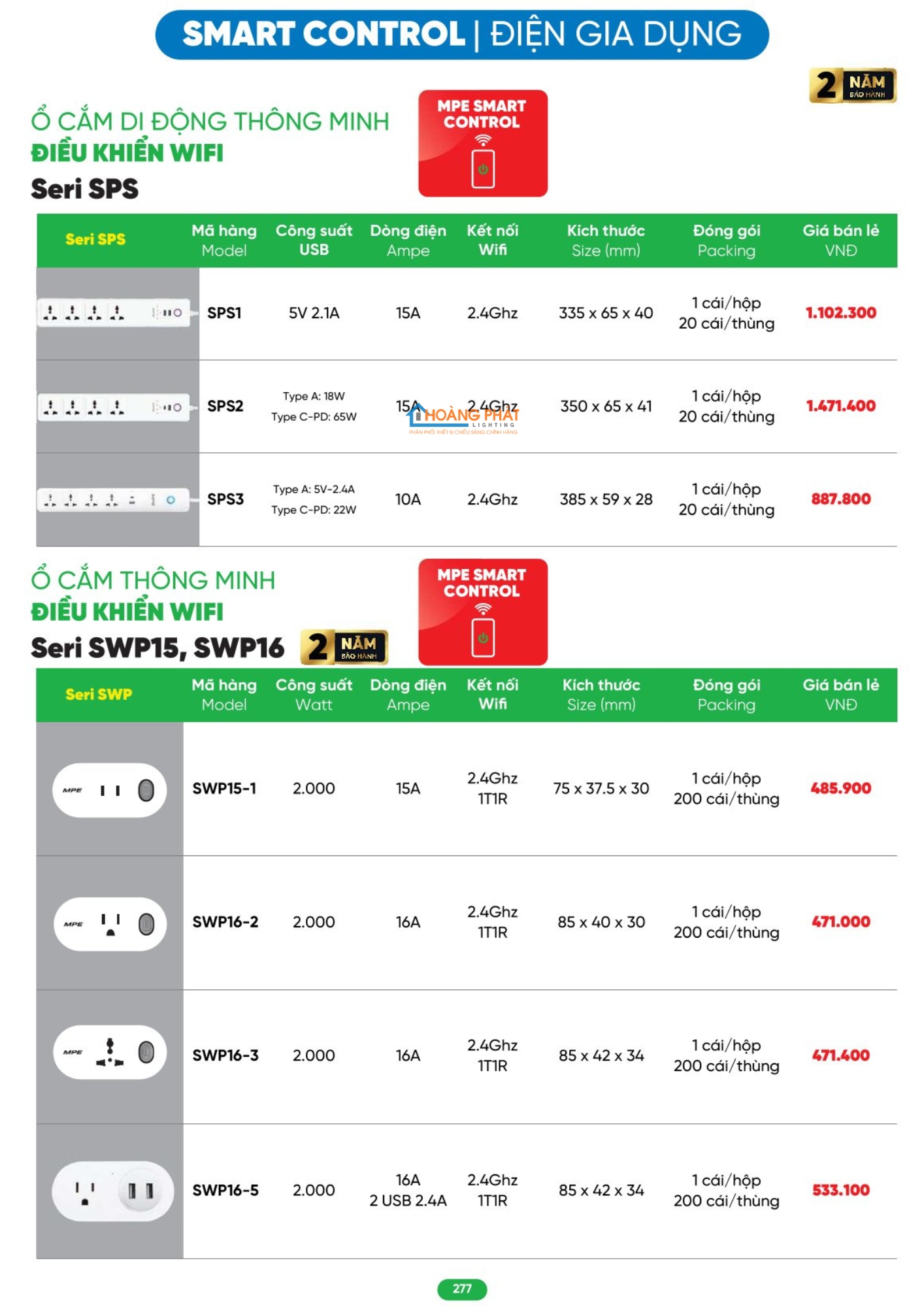Catalogues đèn led - thiết bị điện MPE 2026