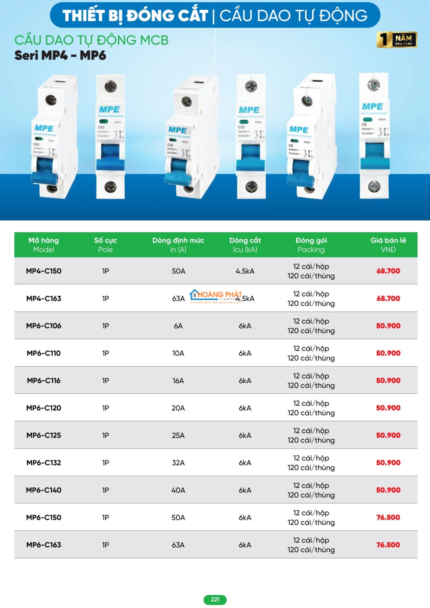 Catalogues đèn led - thiết bị điện MPE 2026