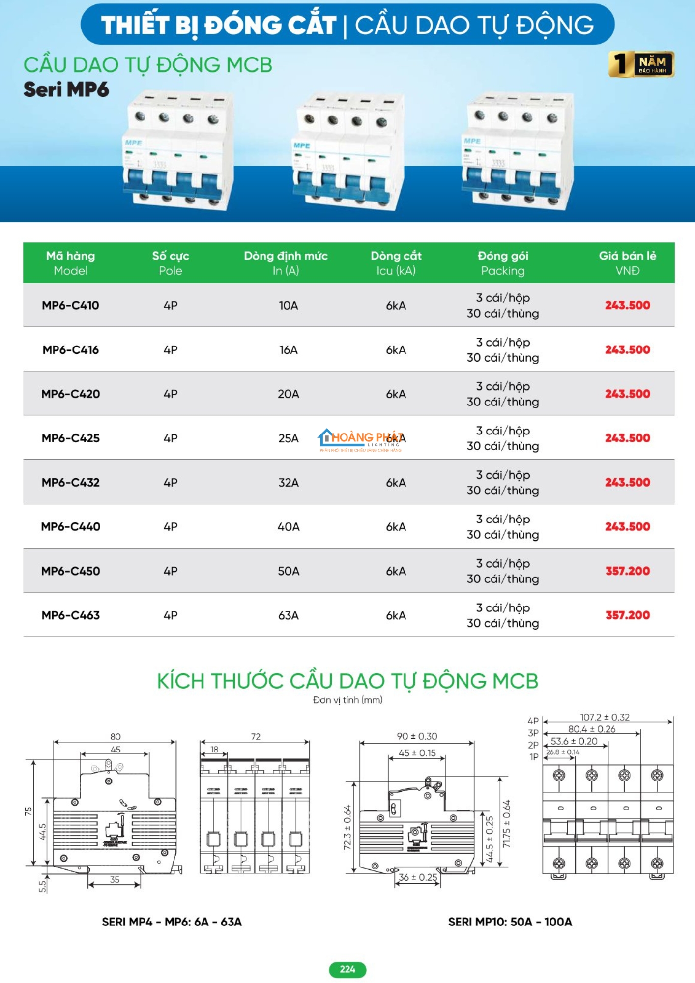 Catalogues đèn led - thiết bị điện MPE 2026