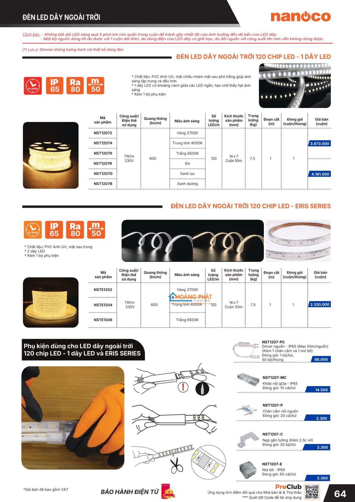 Bảng giá đèn led - thiết bị điện Nanoco mới cập nhật 2026