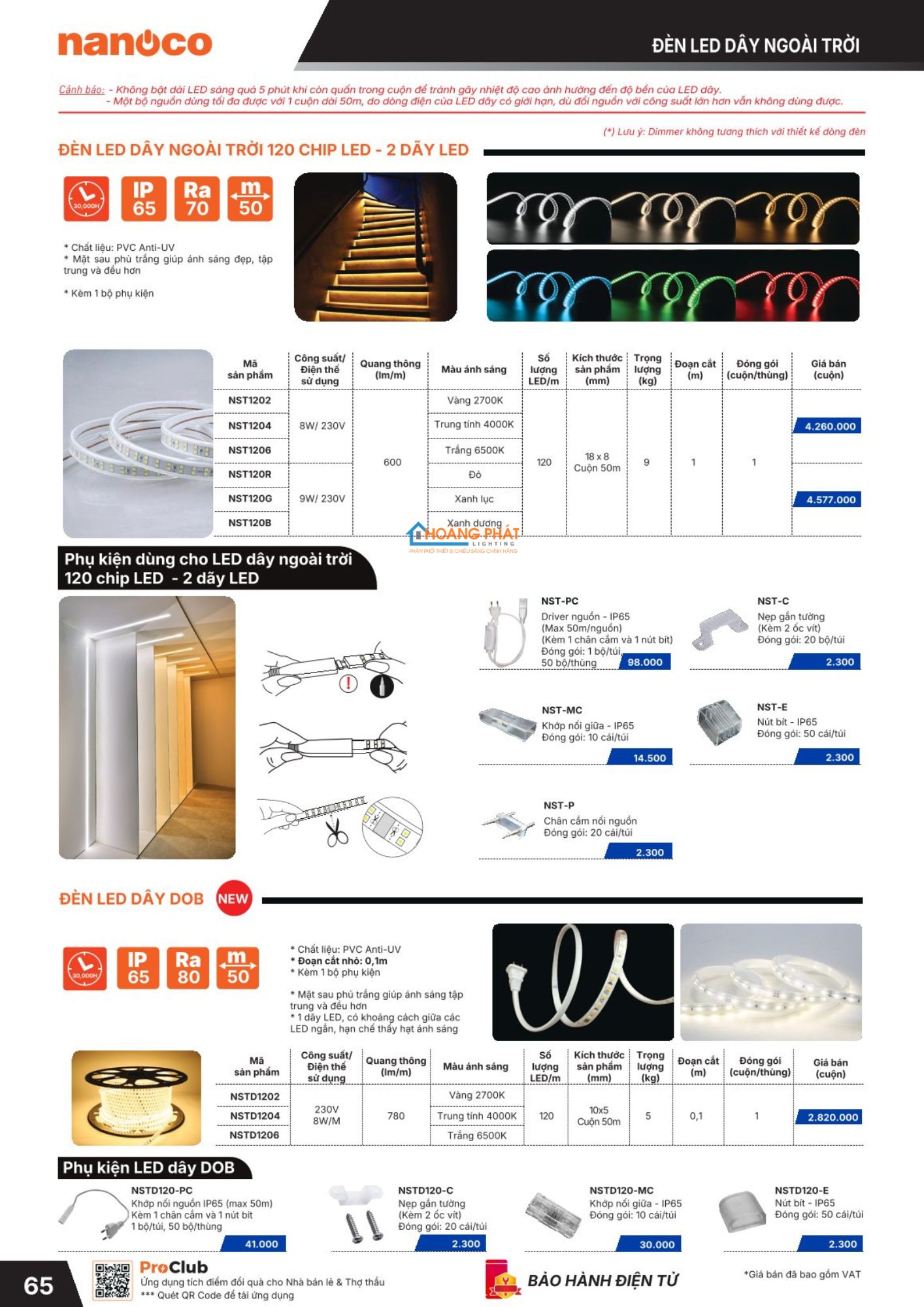Bảng giá đèn led - thiết bị điện Nanoco mới cập nhật 2026