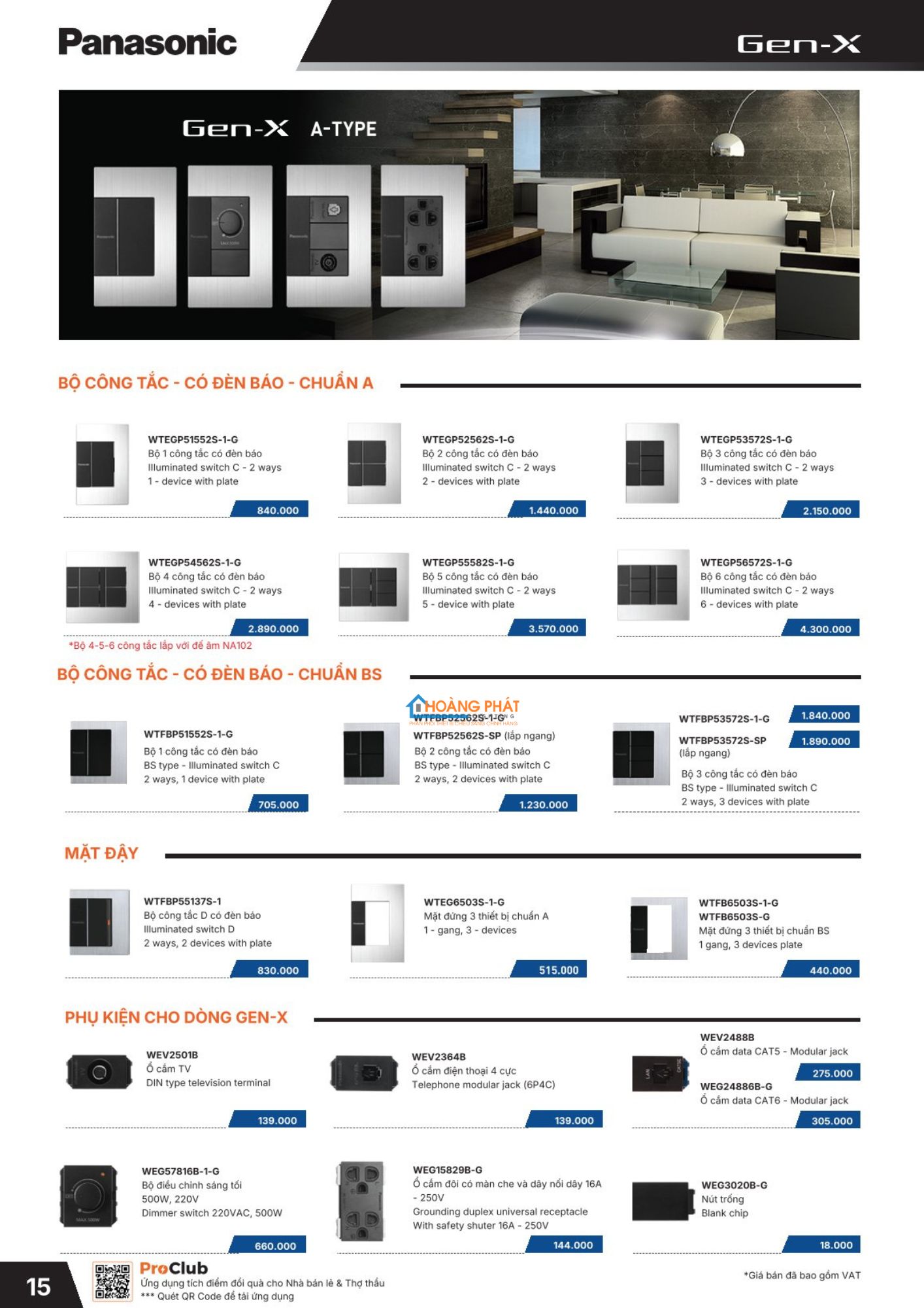 Bảng giá thiết bị điện Panasonic 2026