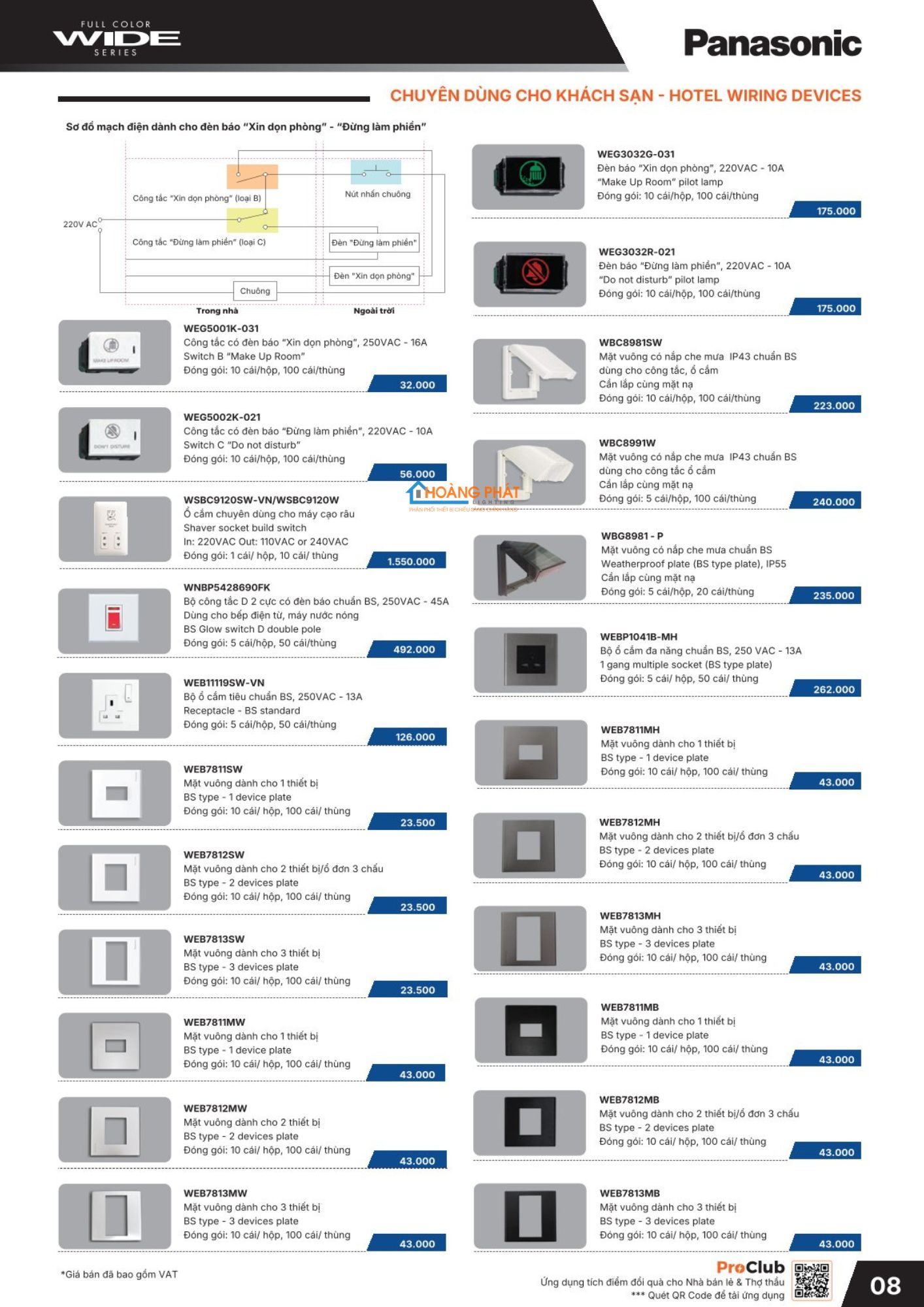Bảng giá thiết bị điện Panasonic 2026