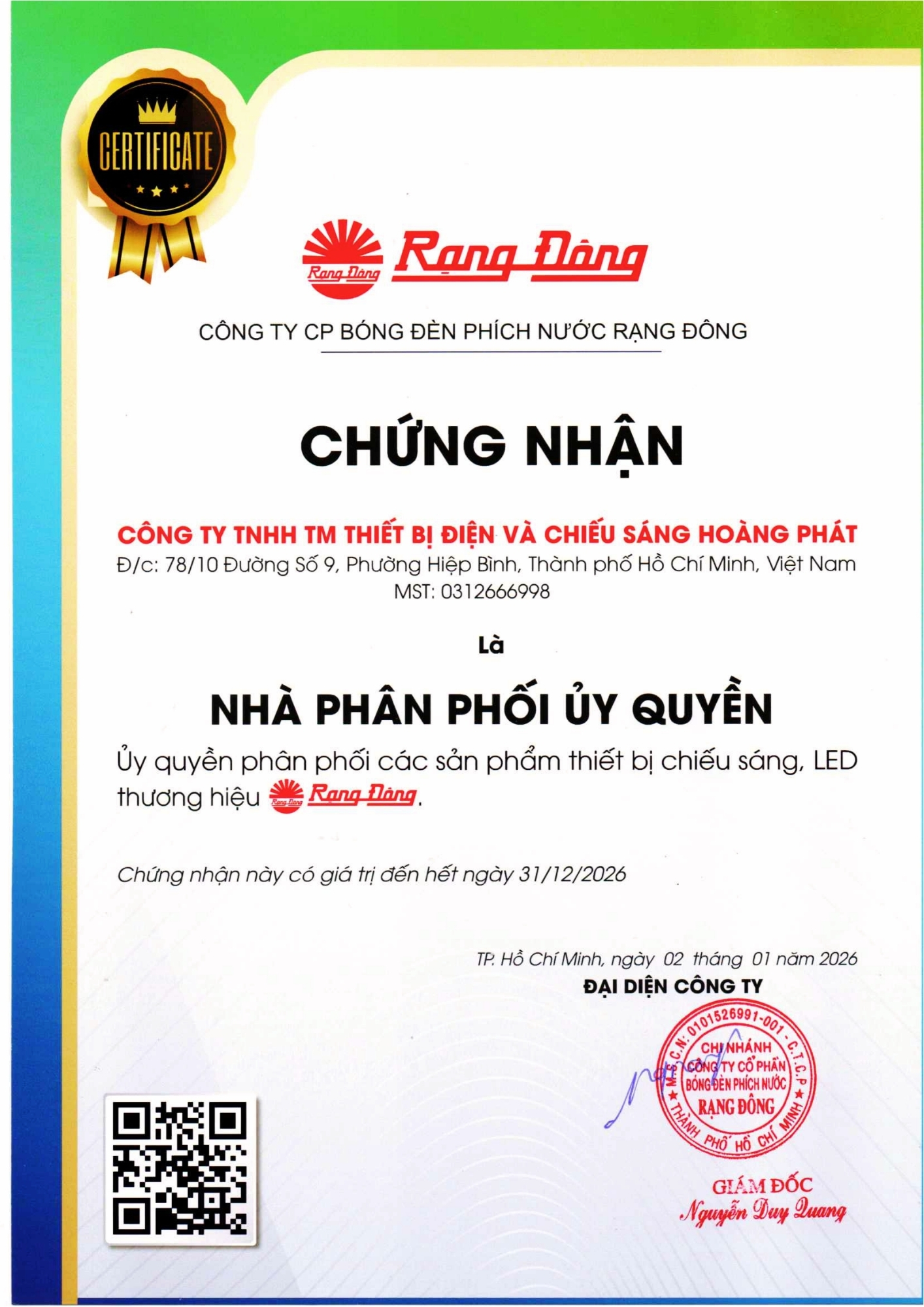 Bảng giá bóng đèn led Rạng Đông 2026