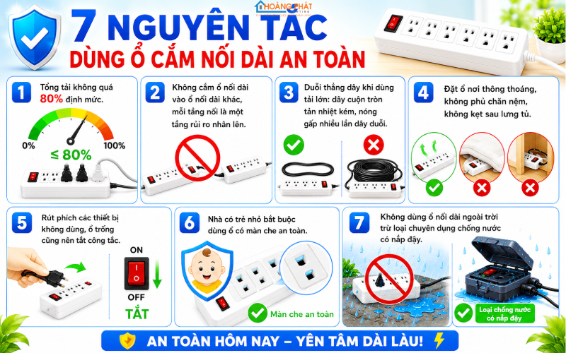 Ổ Cắm Nối Dài Dùng Sai Cách Dễ Cháy Nổ: Cách Chọn Và Dùng Chuẩn
