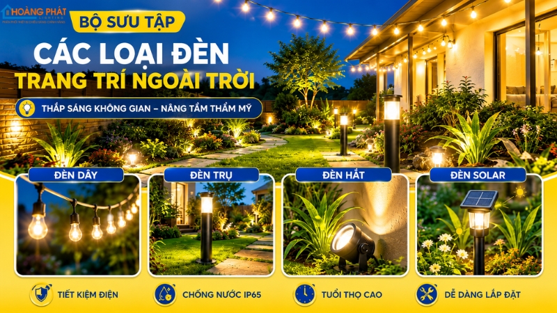 Đèn LED Trang Trí Ngoài Trời Loại Nào Tốt? Cách Chọn & Bố Trí Đẹp