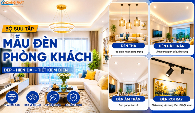 Mẫu Đèn LED Trang Trí Phòng Khách Loại Nào Đẹp & Hiện Đại?