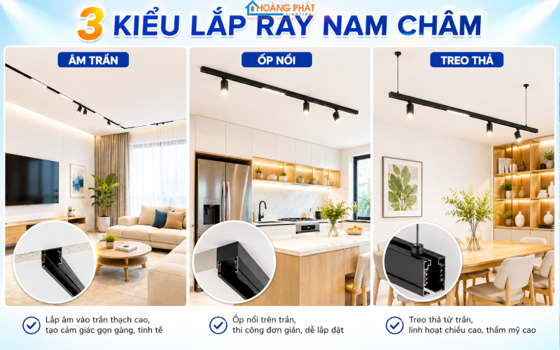 Đèn LED Ray Nam Châm Magnetic Track: Xu Hướng Chiếu Sáng Mới