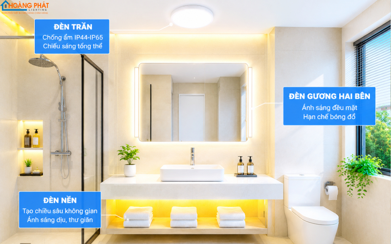 Đèn LED Gương Trang Điểm Và Chiếu Sáng Phòng Tắm: Chọn Chuẩn CRI, IP