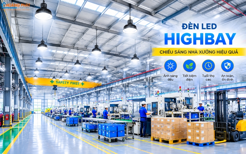 Giải Pháp Chiếu Sáng Nhà Xưởng: Chọn Đèn LED Highbay Chuẩn Lux