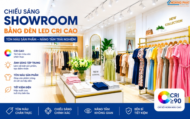 Chỉ Số Hoàn Màu CRI Là Gì? Cách Chọn Đèn LED Cho Showroom, Cửa Hàng