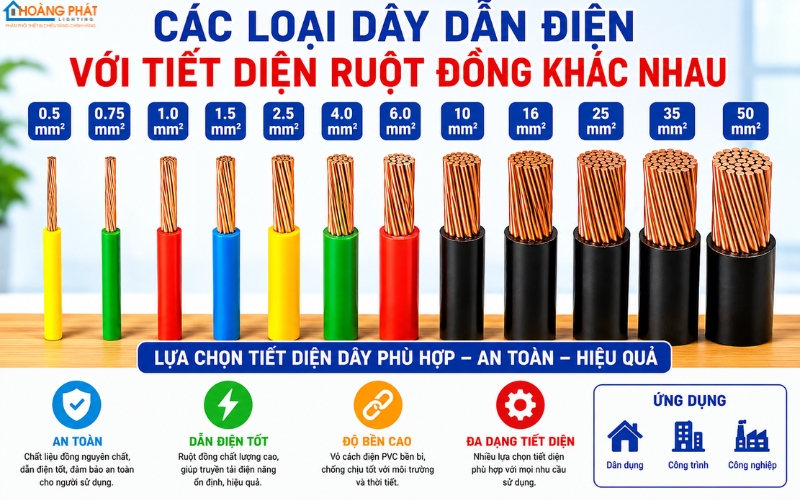 Cách Chọn Dây Dẫn Điện Theo Công Suất: Tính Tiết Diện Dây Chuẩn