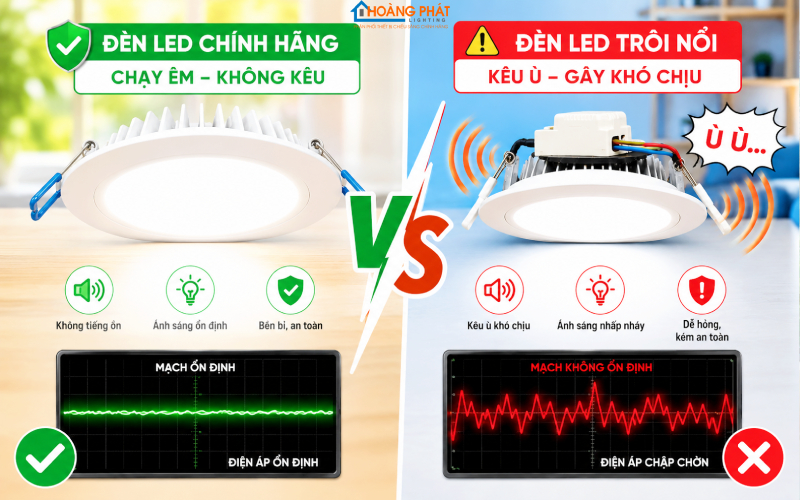 Đèn LED Kêu Ù, Rè Khi Bật: Nguyên Nhân Tiếng Ồn Driver Và Cách Xử Lý