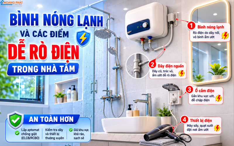 Chống Giật Rò Điện Nhà Tắm: Chọn RCBO Cho Bình Nóng Lạnh