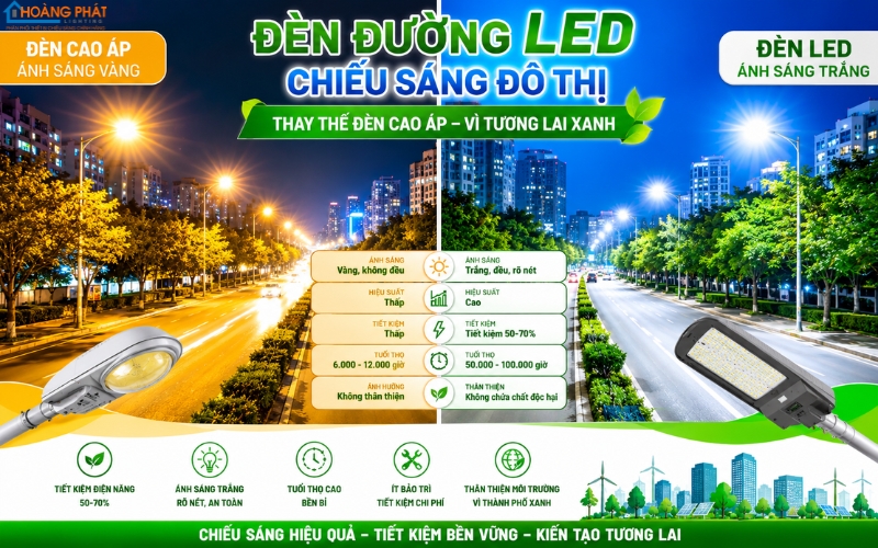 Đèn Đường LED Chiếu Sáng Đô Thị Thông Minh: Giải Pháp Toàn Diện