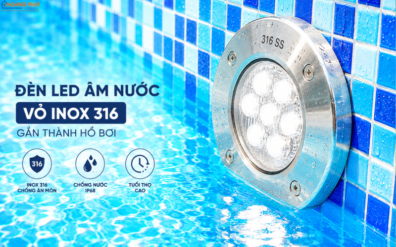 Đèn LED Âm Nước Cho Hồ Bơi & Đài Phun: Cách Chọn An Toàn, Bền Đẹp