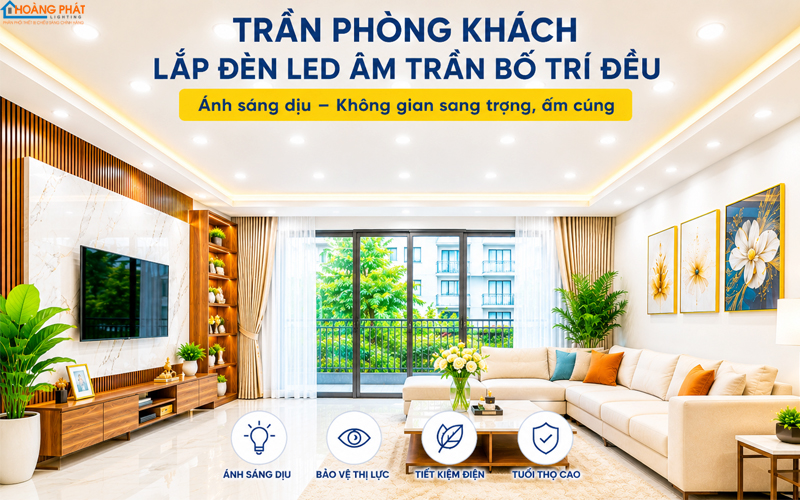 Đèn LED Âm Trần Downlight: Cách Bố Trí & Tính Số Lượng Chuẩn