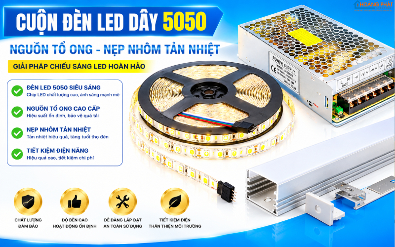 Đèn LED Dây Hắt Trần Trang Trí: Cách Chọn Đúng Loại & Lắp Đặt Đẹp, Bền