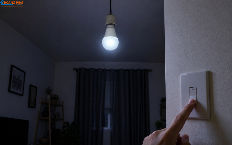 Đèn LED Vẫn Sáng Mờ Khi Đã Tắt Công Tắc: Nguyên Nhân & Cách Xử Lý Triệt Để