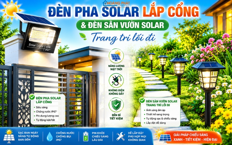 Đèn Năng Lượng Mặt Trời Thế Hệ Mới: Pin LiFePO4 & 5 Nâng Cấp Đáng Tiền