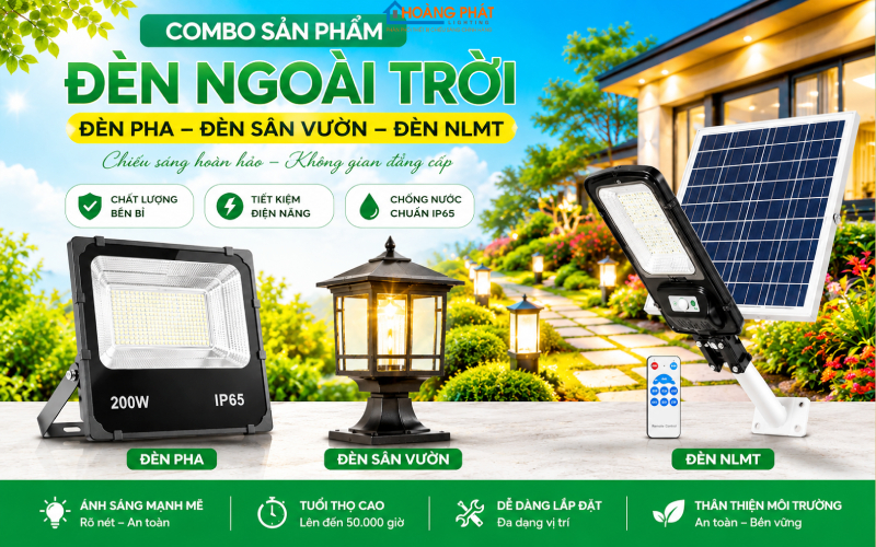 Chiếu Sáng Ban Công & Sân Thượng Mùa Hè: Chọn Đèn Chịu Nắng Mưa