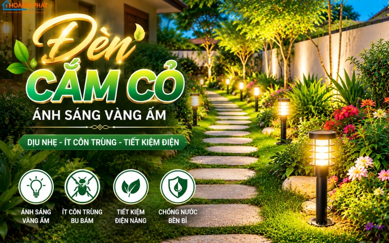 Chiếu Sáng Sân Vườn Mùa Hè: Chống Chói, Ít Thu Hút Côn Trùng
