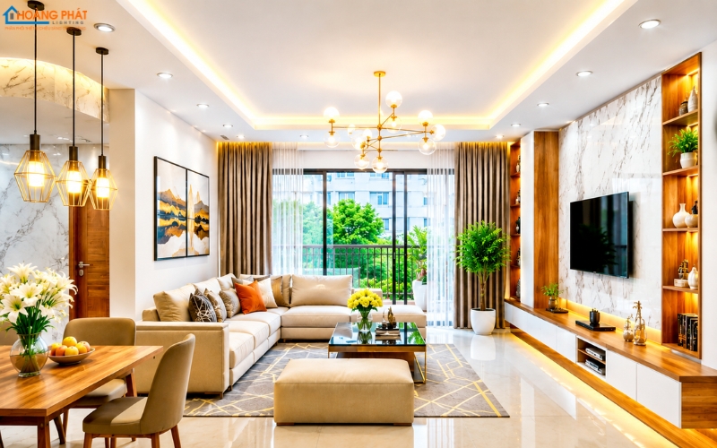 Mẫu Đèn LED Trang Trí Phòng Khách Loại Nào Đẹp & Hiện Đại?