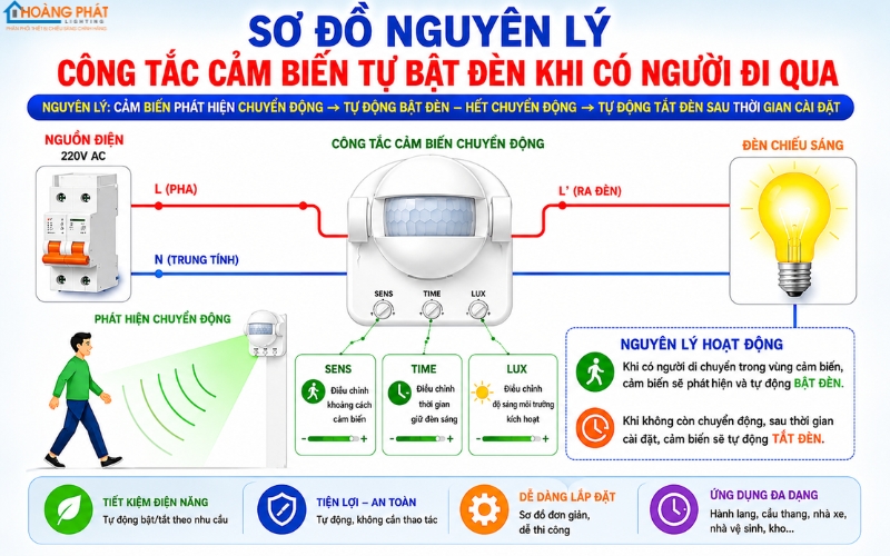 Công Tắc Cảm Biến Chuyển Động: Giải Pháp Tiết Kiệm Điện Tự Động