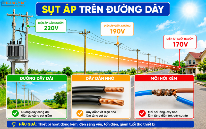 Điện Yếu, Sụt Áp Cuối Nguồn: Nguyên Nhân Và Cách Khắc Phục Hiệu Quả