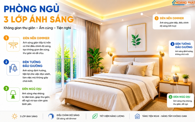 Thiết Kế Chiếu Sáng Phòng Ngủ Chuẩn: Dịu Mắt, Dễ Ngủ, Thư Giãn