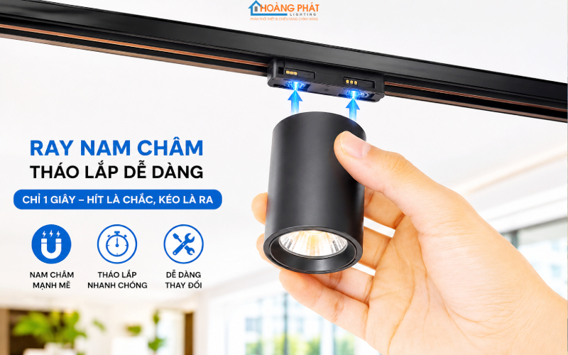 Đèn LED Ray Nam Châm Magnetic Track: Xu Hướng Chiếu Sáng Mới