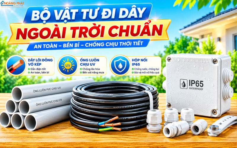 Đi Dây Điện Ngoài Trời Mùa Mưa Bão: Cẩm Nang Chống Rò Rỉ & Chập Cháy An Toàn