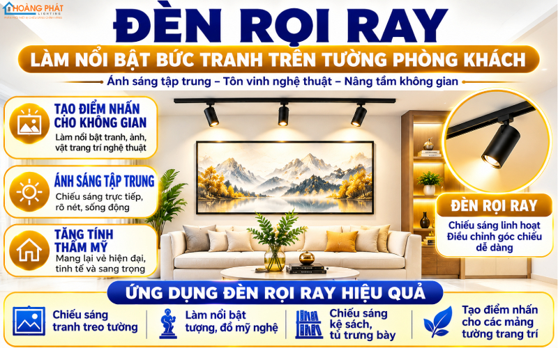 Ánh sáng điểm nhấn cho tranh nghệ thuật