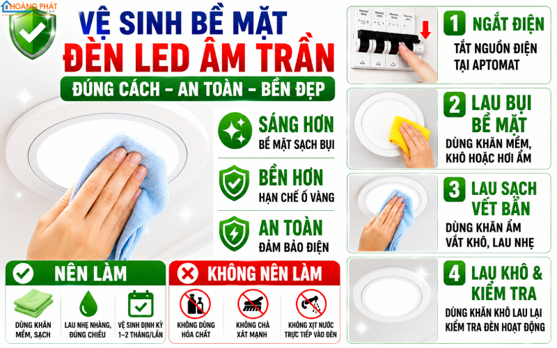 Bảo quản đèn LED nội địa bền lâu