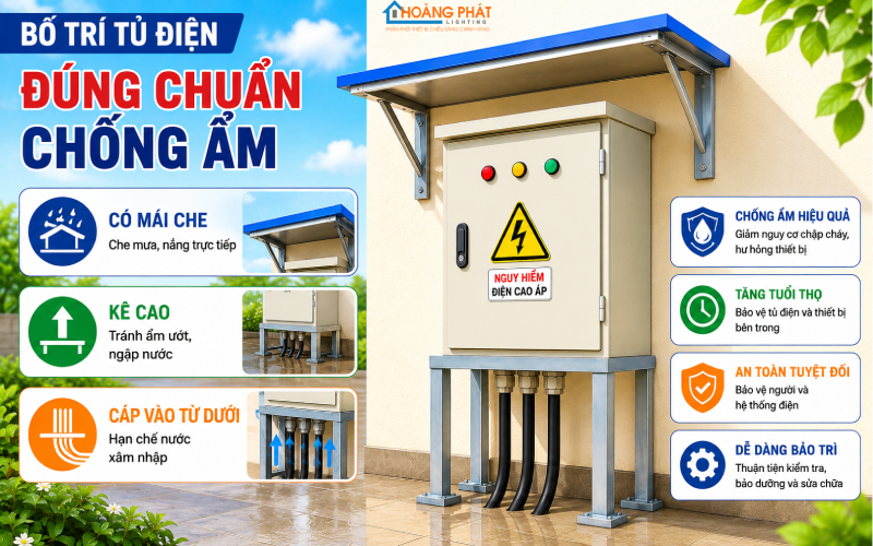 Chống Ẩm Mốc Tủ Điện Mùa Mưa: Cách Hút Ẩm & Bảo Vệ Tiếp Điểm